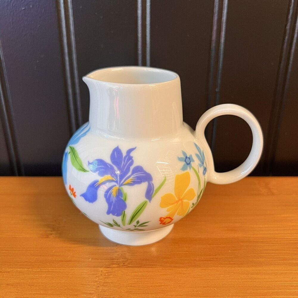 Vintage Heinrich Selb Germany Primavera 6 Oz Creamer Floral Spring Flowers
